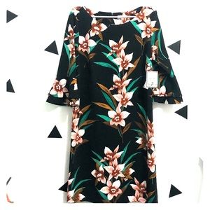 Floral Dress with Bell Sleeves NWT